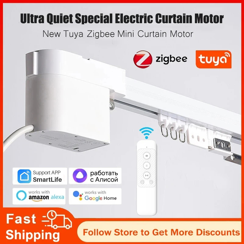 Smart Home Speaker - Tuya Zigbee Mini Smart Curtain Motor