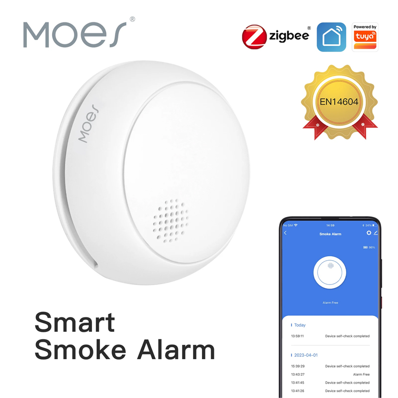 Smart Smoke Detector - MOES ZigBee Smart Wireless Smoke Detector