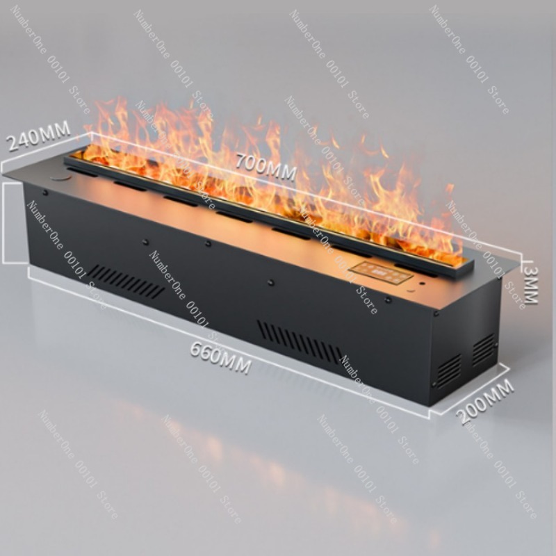 Smart Home Simulation - Smart Atomized Fireplace with Simulated Flame,