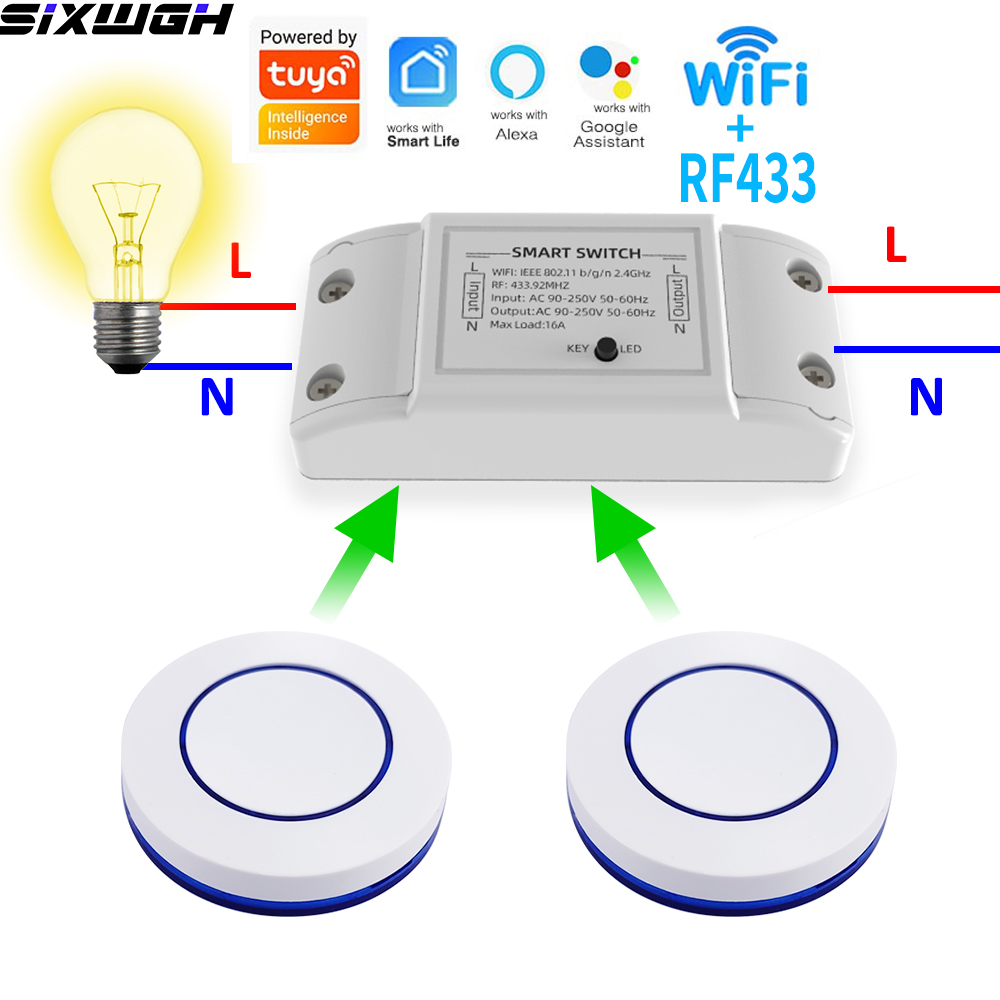 Smart Home Google - 16A WiFi Tuya Smart Switch Wireless