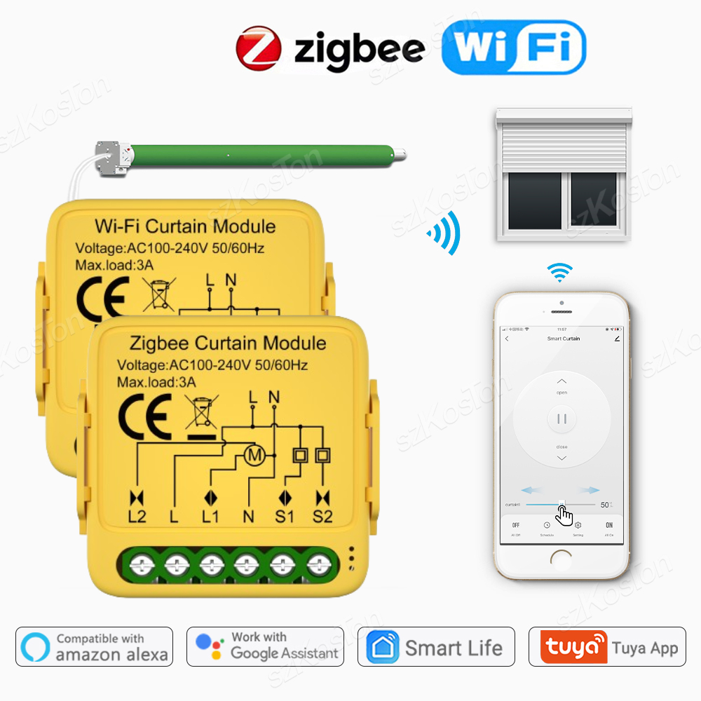 Tuya ZigBee WiFi Smart Curtain - Home Automation Kit review and price