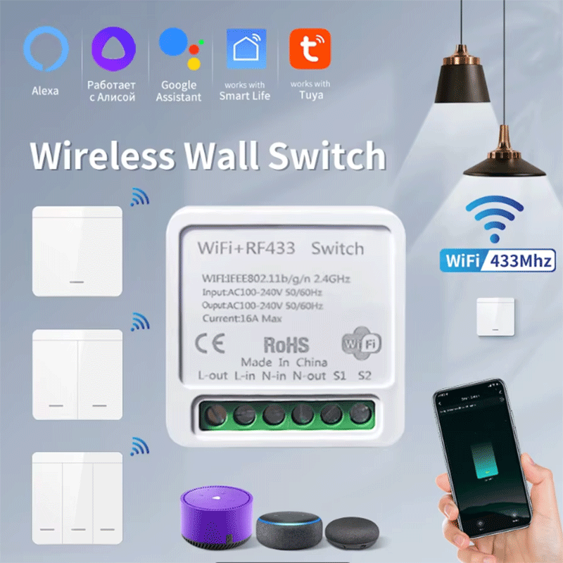 Tuya WiFi Smart Light Switch S - Smart Home Google review and price