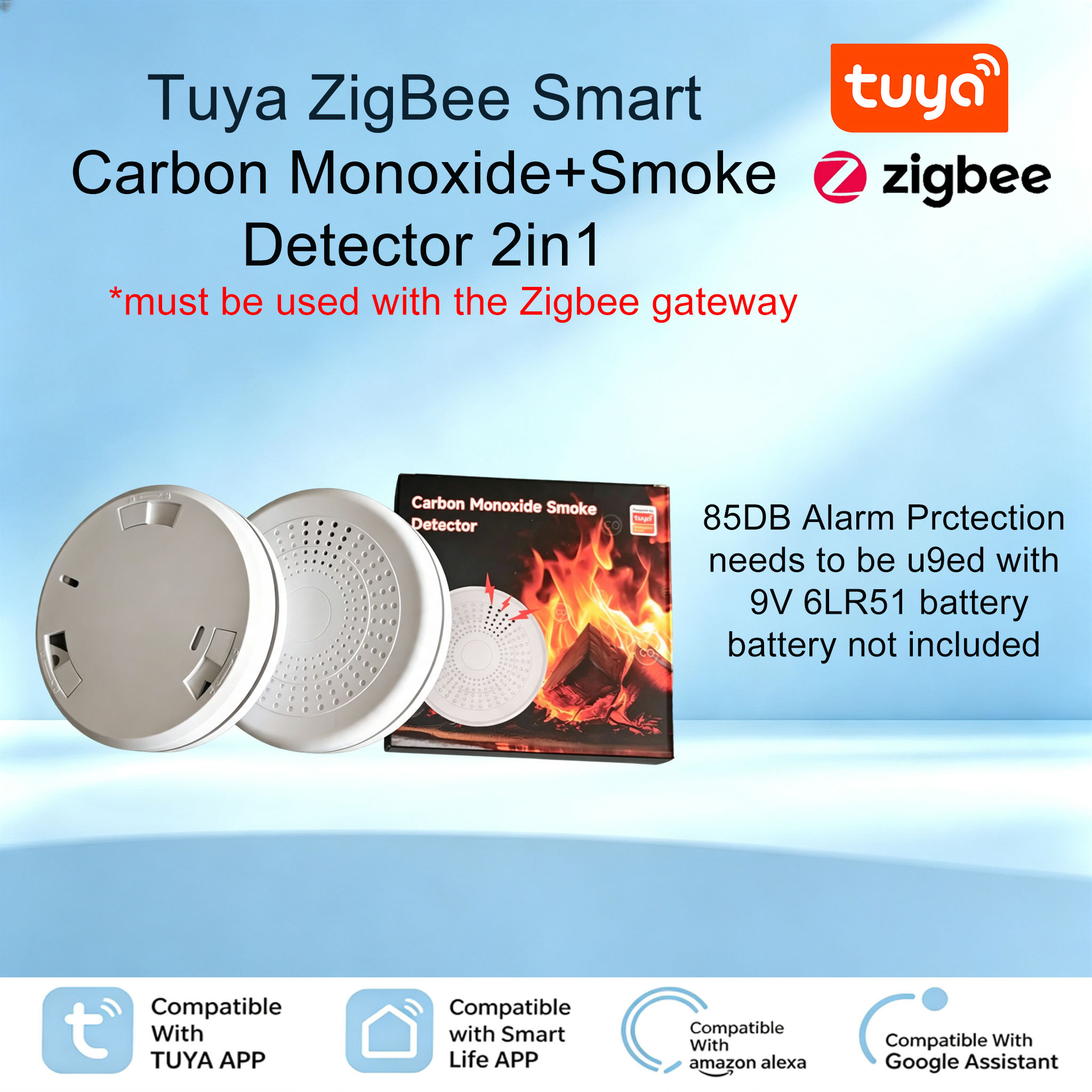 Smart ZigBee Smoke & CO Compos - Smart Smoke Detector review and price
