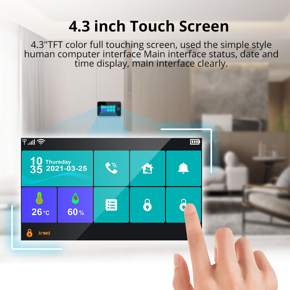 KERUI 4.3 Inch Touch Screen Ho - Home Automation Kit review and price