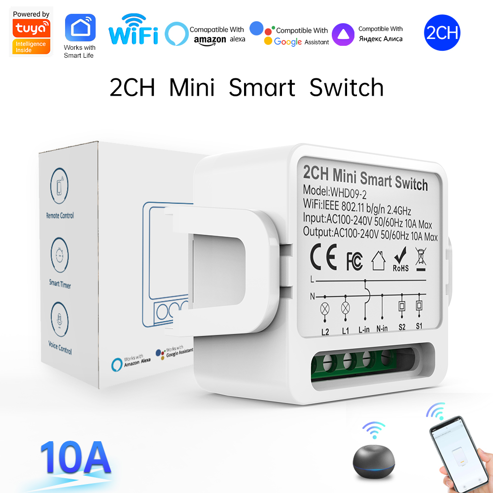 2 Way Tuya Smart Switch 2Gang  - Smart Home Google review and price