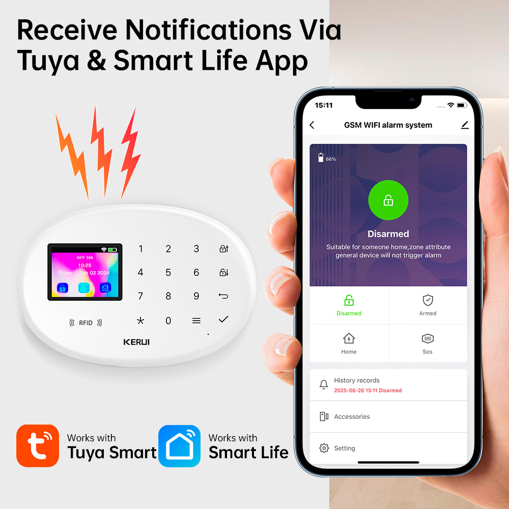 KERUI Tuya Wireless Home Alarm - Home Automation Kit review and price