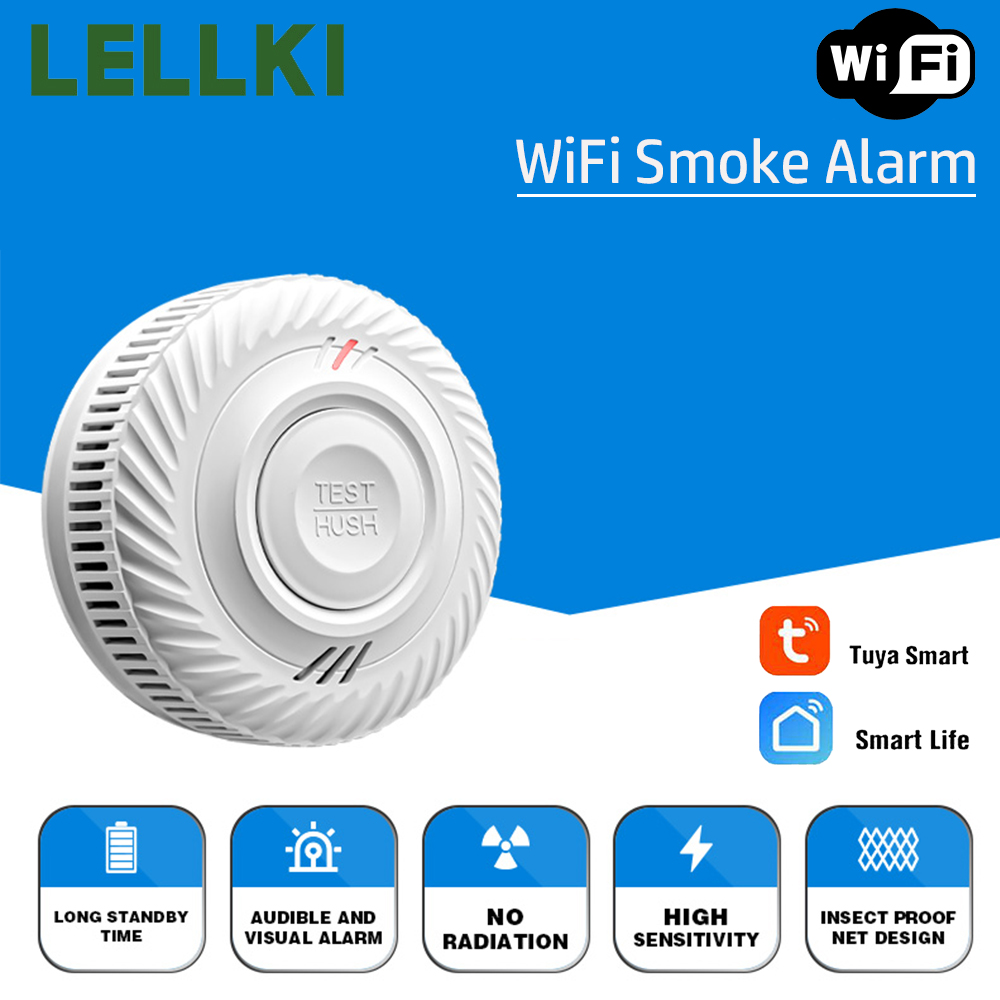 LELLKI WiFi Smoke Detector Lon - Smart Smoke Detector review and price