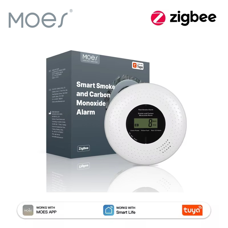 MOES Tuya ZigBee Smoke and Car - Smart Smoke Detector review and price