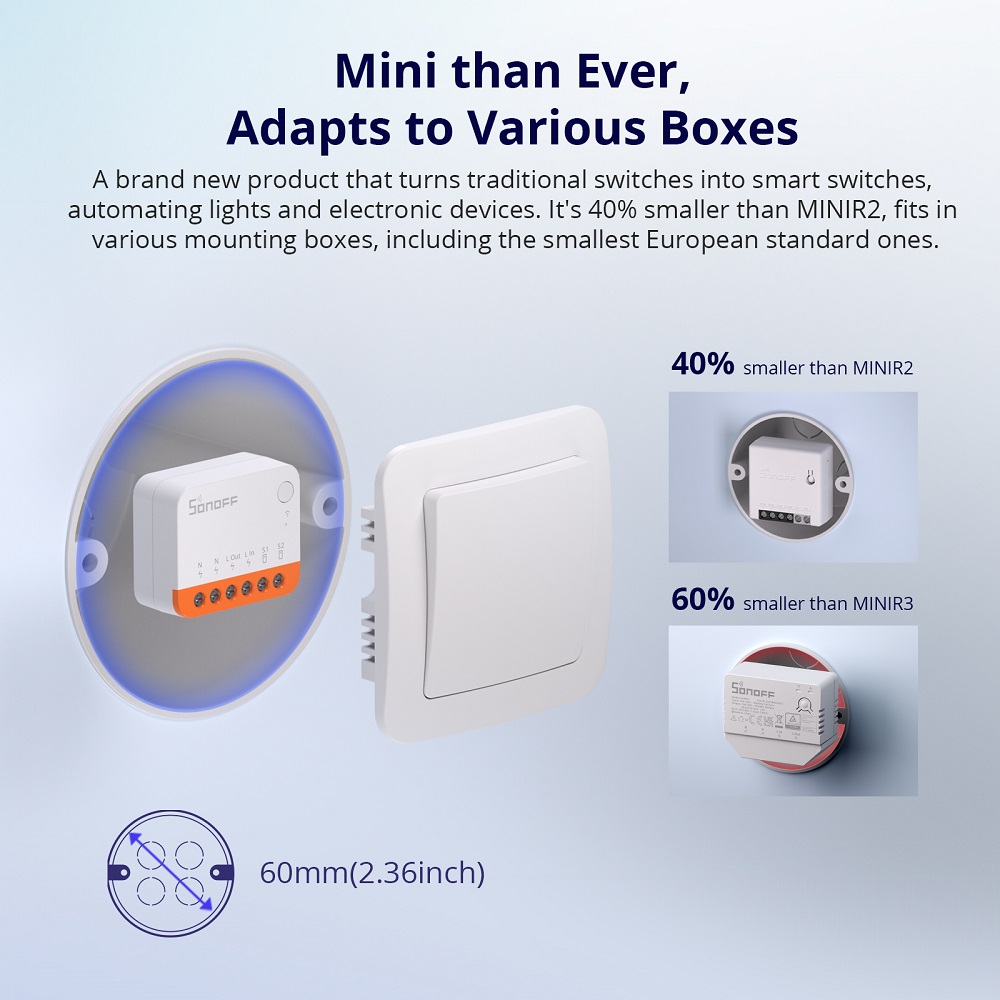 Sonoff Mini R4 Extreme Wifi Sm - Smart Home Google review and price